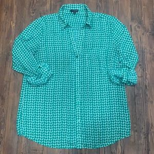 The Limited Button Blouse w/Roll Up Sleeve